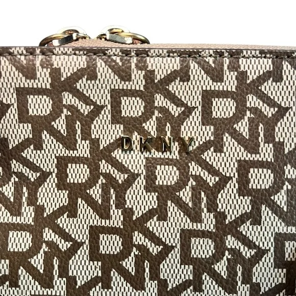 DKNY Women Bryant  MD ROUND Brown/ Beige Satchel Bag Purse MSRP:$198 - Picture 8 of 12
